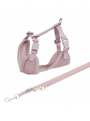Trixie Postroj+vodítko JUNIOR souprava světle fialová 26-34 cm/10 mm 2 m