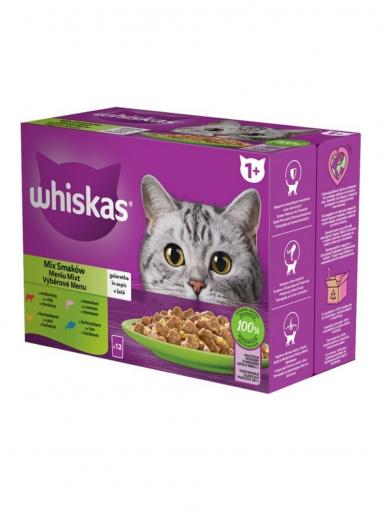 Whiskas kapsička Výběrové menu v želé (kuřecí,losos,hovězí,tuňák) 12x85 g