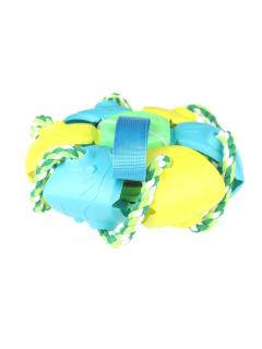 Hračka Outdoor Interactive Frisbee Training Soccer tyrkysová+žlutá 14,5x14,5x14 cm