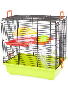 Interzoo klec TEDDY 1 color s plastovou výbavou 36x24x36,5 cm