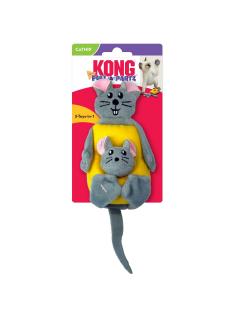 Kong Hračka plyš cat Pull-A-Partz Cheezy