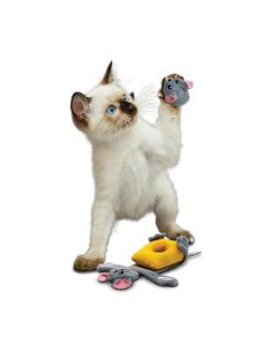 Kong Hračka plyš cat Pull-A-Partz Cheezy