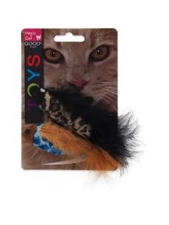 Magic Cat Hračka rybka se vzorem chrastící a catnip mix 2 ks 11 cm