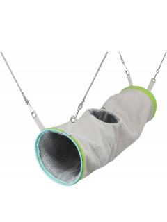 Trixie Nylonový tunel s kožešinou pro fretky a potkany závěsný 20x45 cm