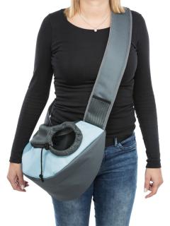 Trixie Taška přes rameno SLING světlešedá/světlemodrá 50x25x18 cm